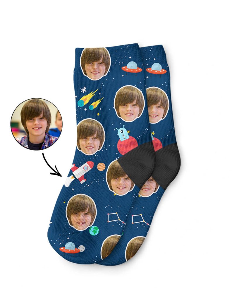 Kids Face Space Socks