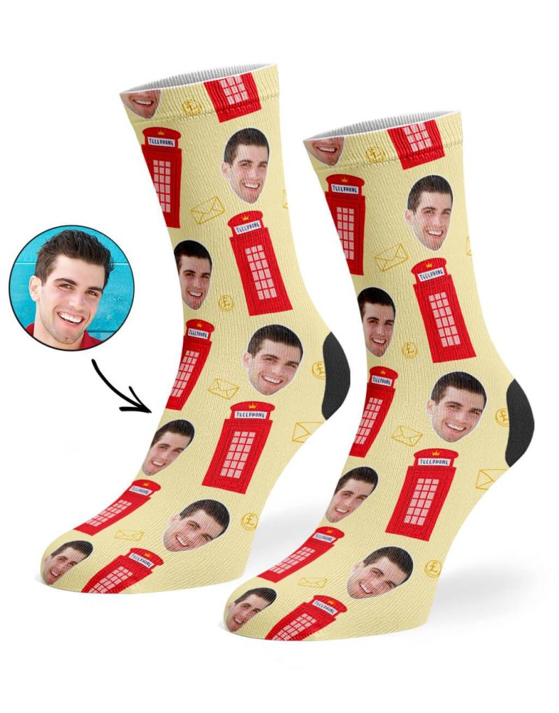 London Telephone Box Socks