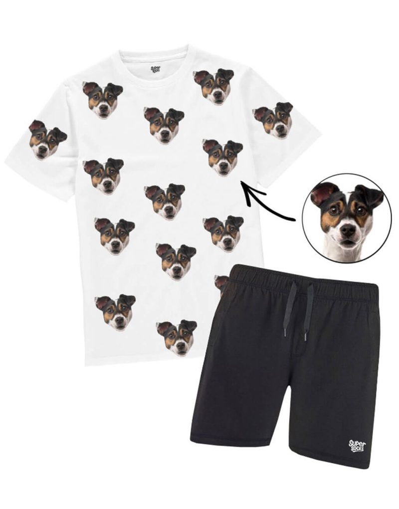 Mens Your Dog PJs Black