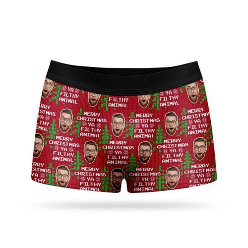 Merry Christmas Ya Filthy Animal Custom Boxers