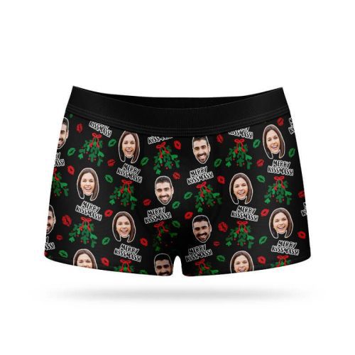 Merry Kissmas Custom Boxers