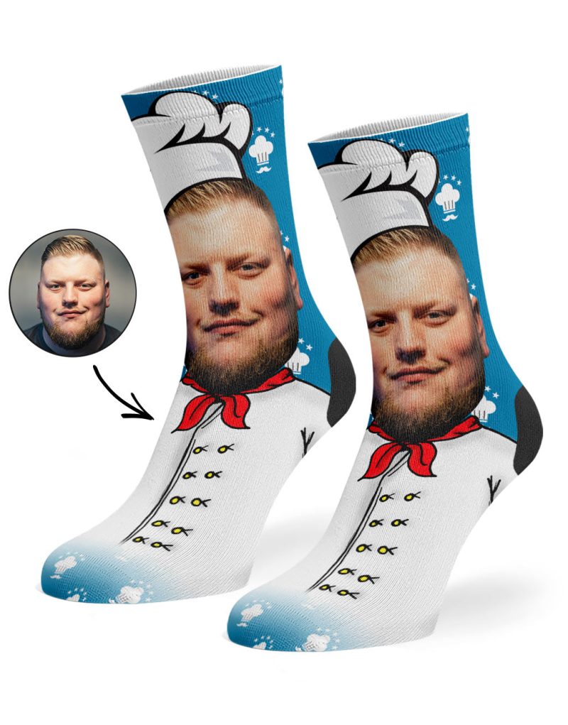 Mid Blue Chef Me Socks