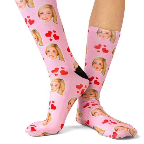 My Valentine Face Socks