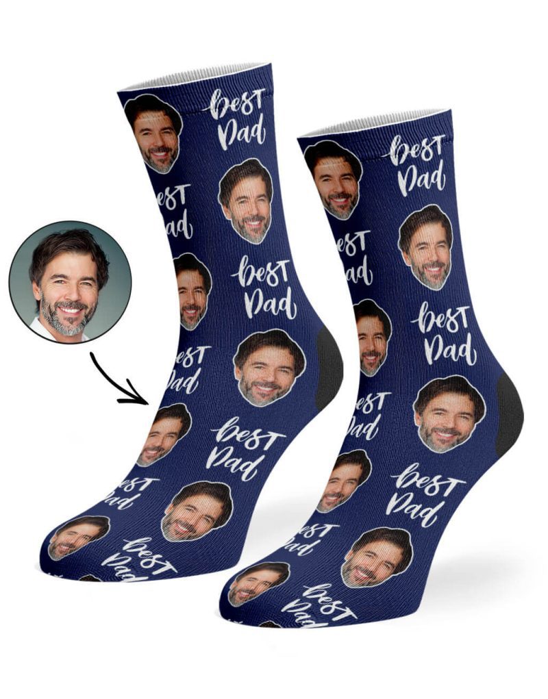 Navy Best Dad Socks