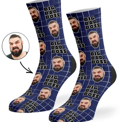 Navy Big Bad Boss Socks