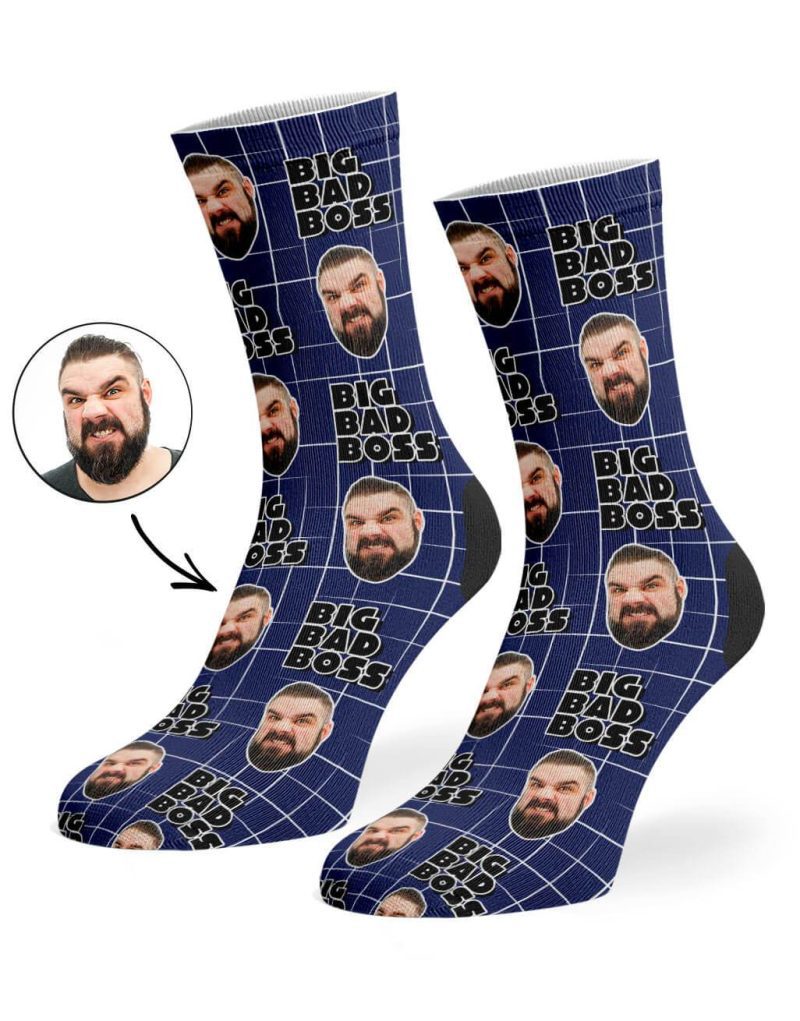 Navy Big Bad Boss Socks