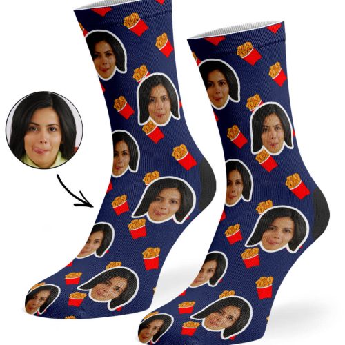 Navy Chicken Nuggets Socks