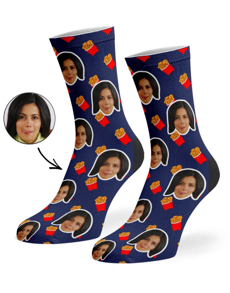 Navy Chicken Nuggets Socks