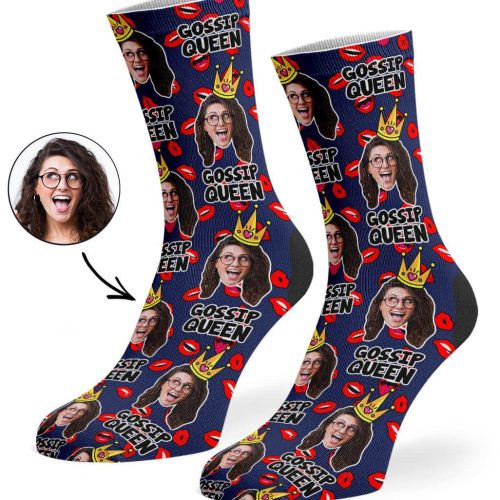 Navy Gossip Queen Socks