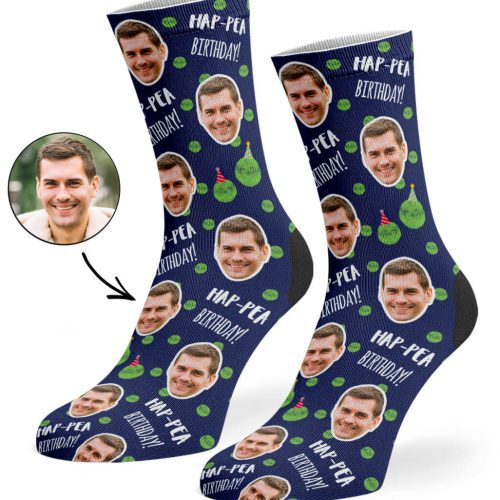 Navy Hap Pea Birthday Socks