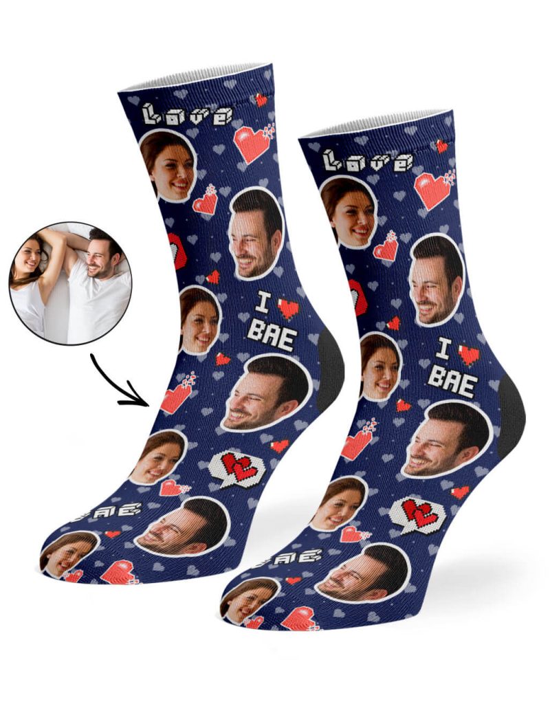 Navy I Love Bae Socks