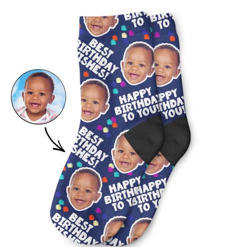 Birthday Party Kids Socks With Their Own Face