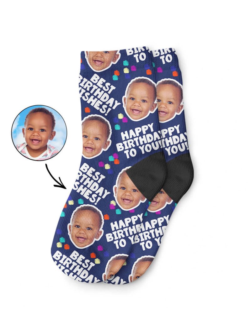 Birthday Party Kids Socks With Their Own Face