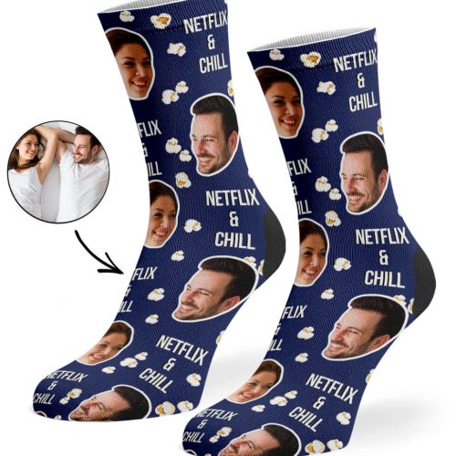 Navy Netflix Chill Socks