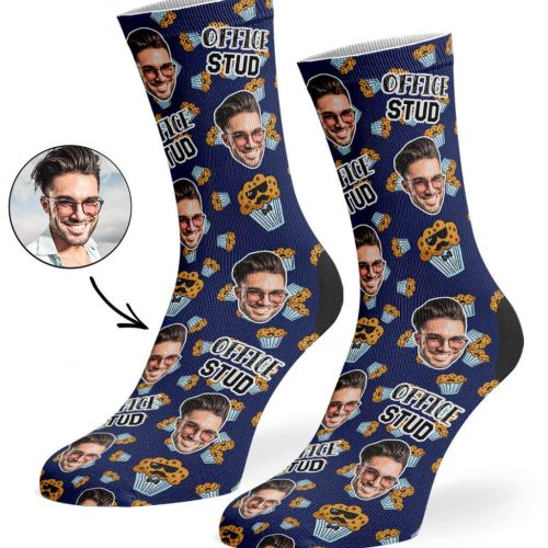 Navy Office Stud Socks