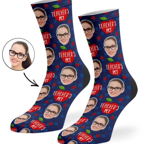 Navy Teacher s Pet Socks