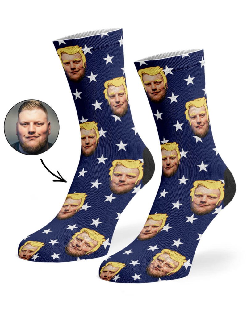 Navy Trump Me Socks