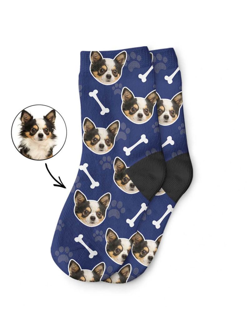 Navy Your Dog On Kids Socks 1