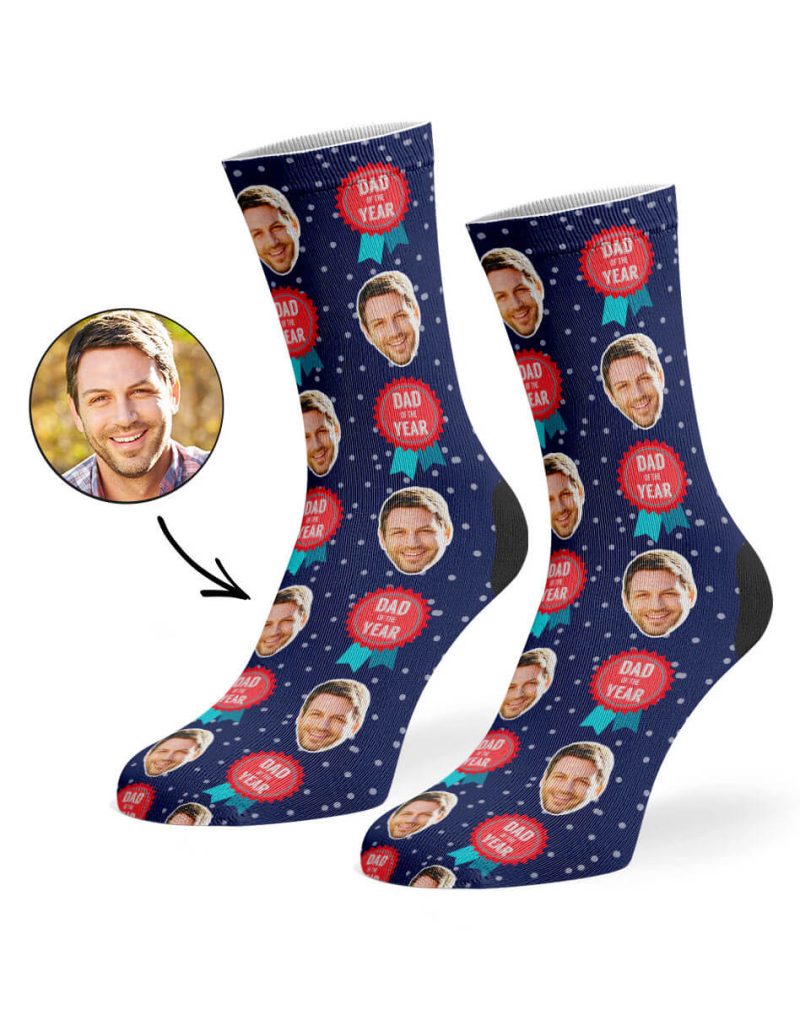 Navy Dad Of The Year Socks