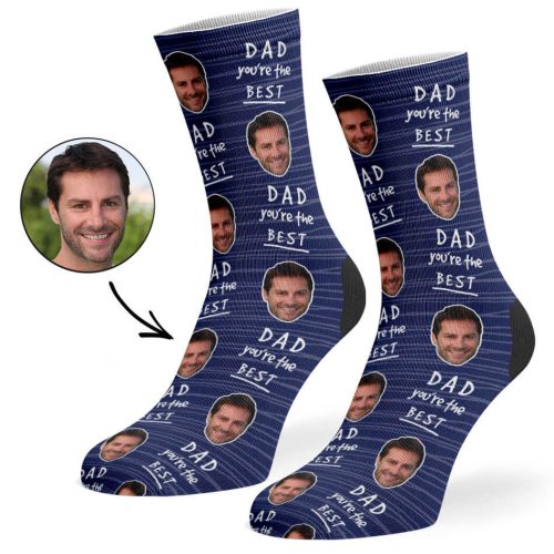 Navy Dad You re The Best Socks