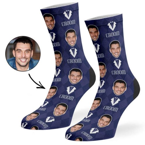 Navy Groom Socks