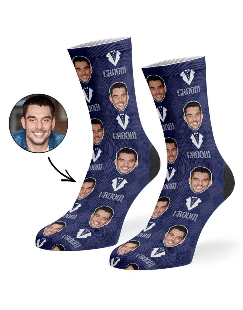 Navy Groom Socks