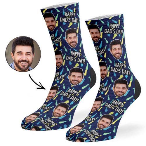 Navy Happy Dad s Day Socks