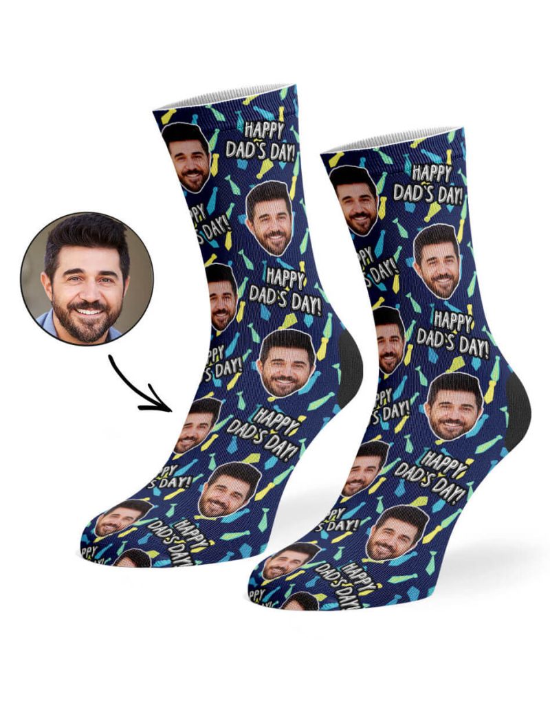 Navy Happy Dad s Day Socks