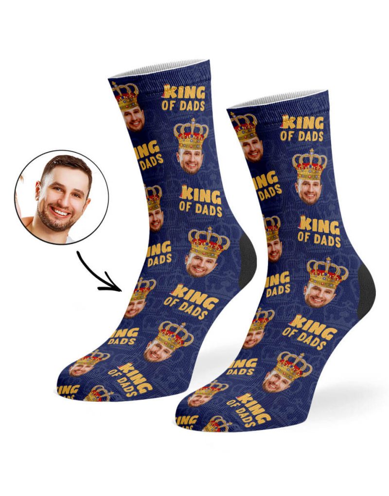 Navy King Of Dads Socks