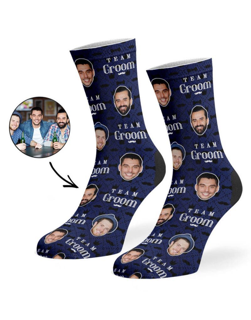 Navy Team Groom Socks