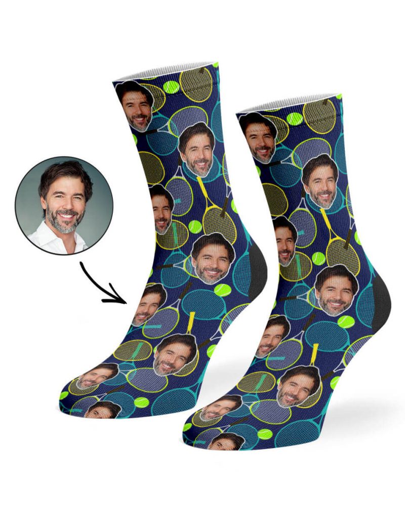 Navy Tennis Racket Socks