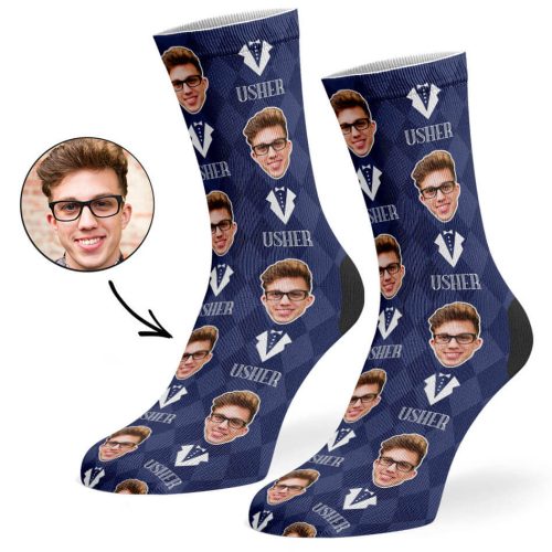 Navy Usher Socks