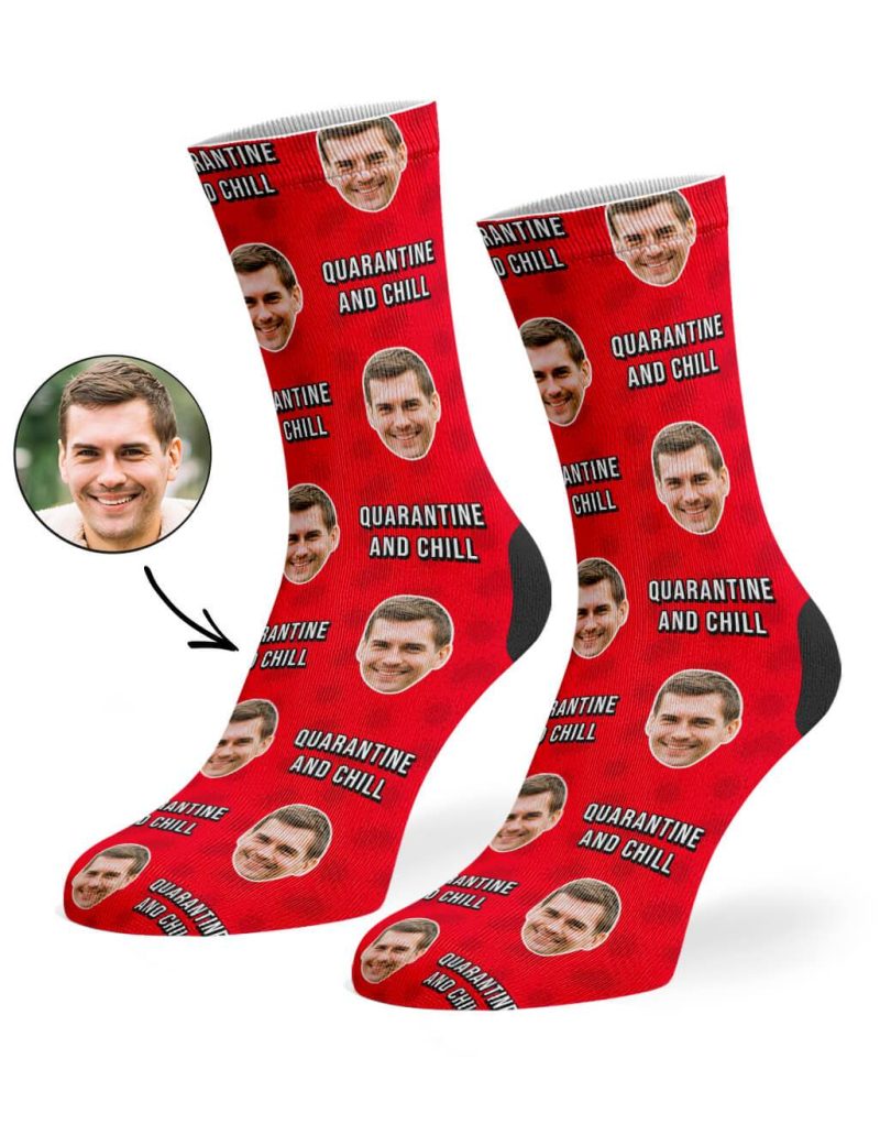 Quarantine & Chill Custom Socks