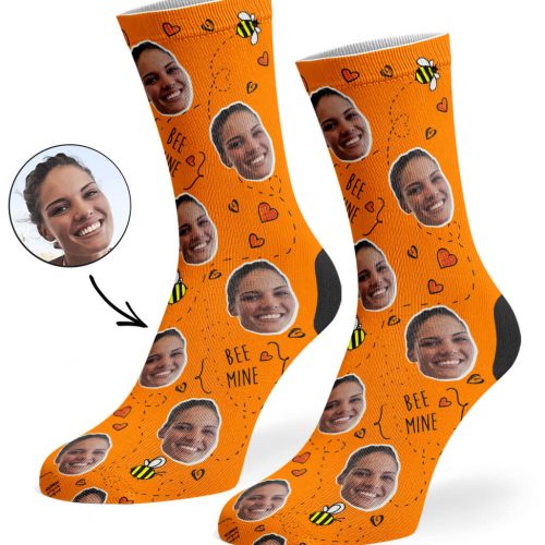 Orange Bee Mine Socks