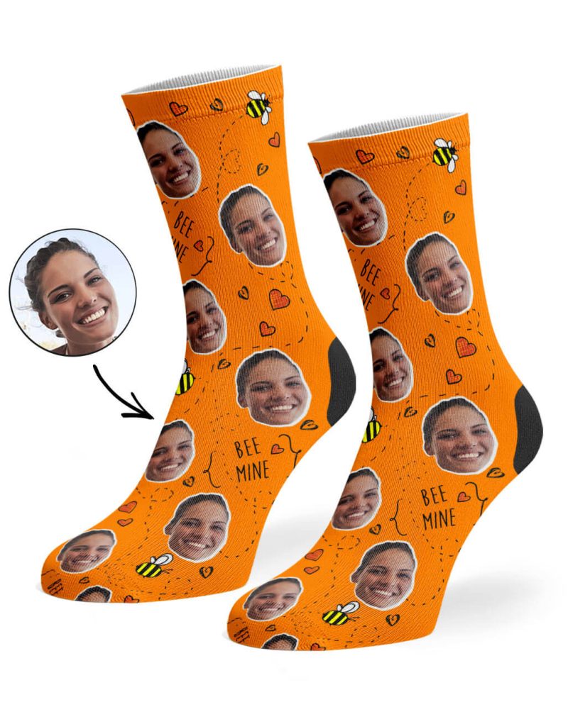 Orange Bee Mine Socks