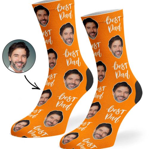 Orange Best Dad Socks