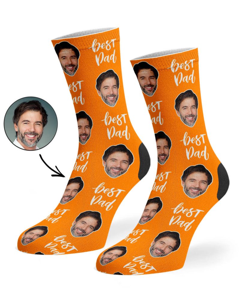 Orange Best Dad Socks