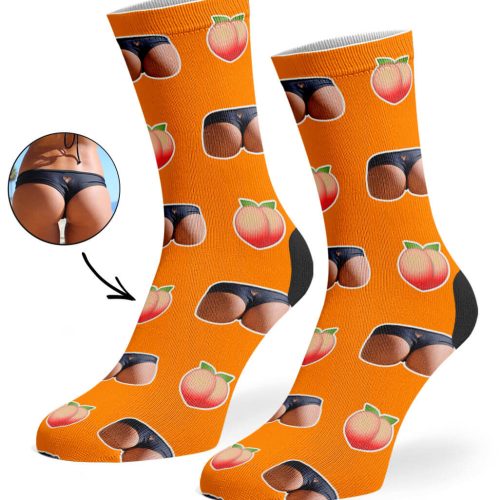 Orange Custom Booty Socks