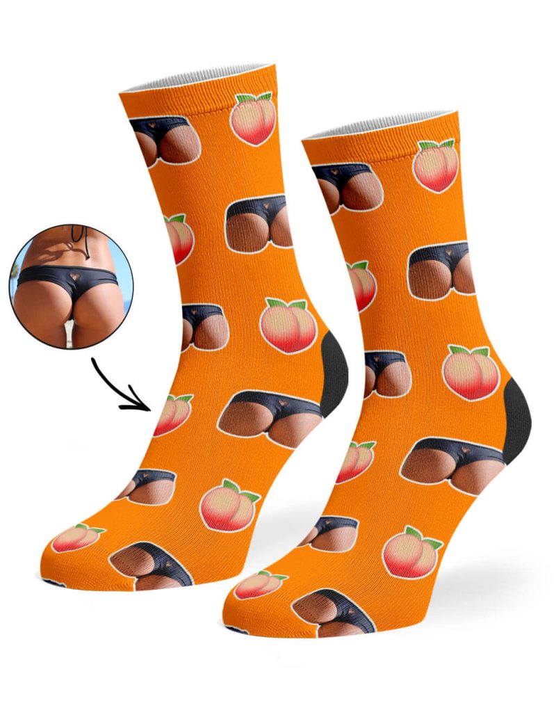 Orange Custom Booty Socks