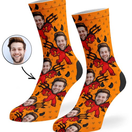 Orange Devil Me Socks