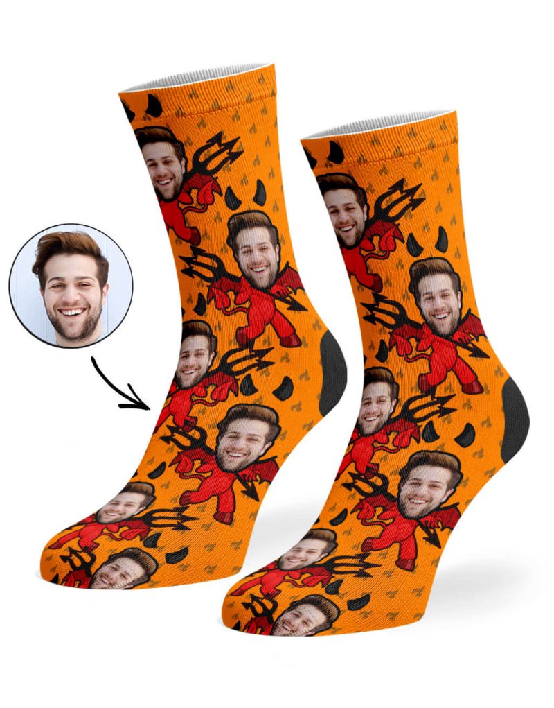 Orange Devil Me Socks