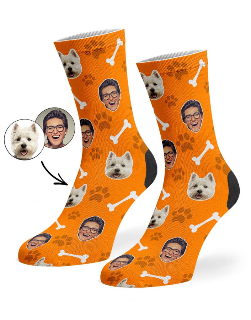 Orange Dog Owner Socks