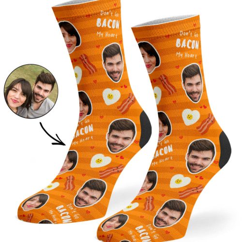 Orange Don t Go Bacon My Heart Socks