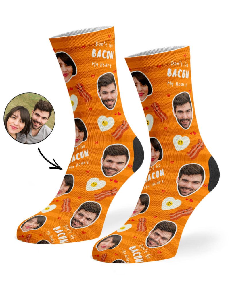 Orange Don t Go Bacon My Heart Socks