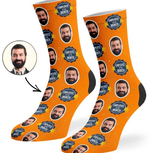 Orange Employee Of The Month Socks