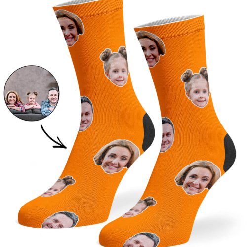 Orange Family Face Socks