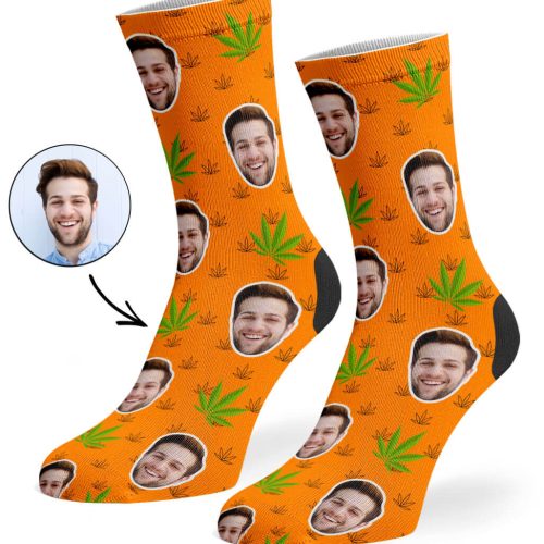 Orange Marijuana Socks