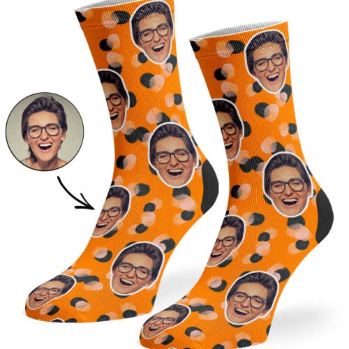 Orange Paint Spot Socks