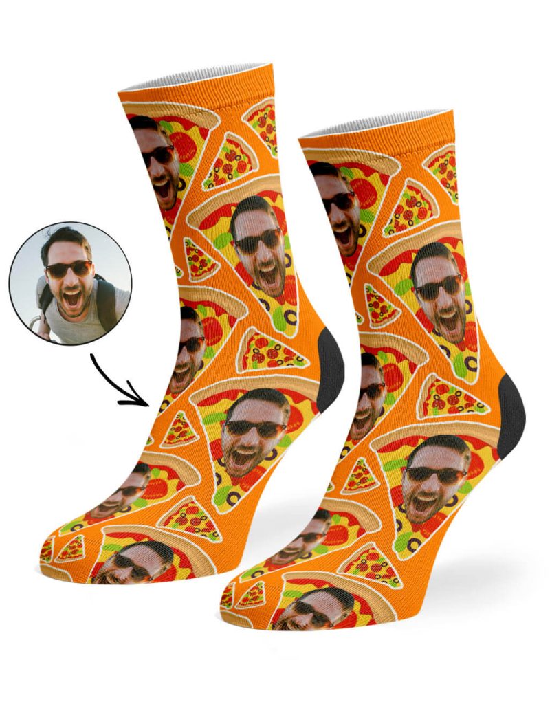 Orange Pizza My Face Socks