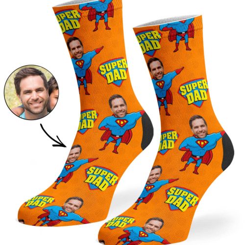 Orange Super Hero Dad Socks